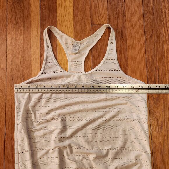 White Prana Ambrosia Racerback Tank, Athleisure Beach Breathable Workout Sz S - Picture 5 of 9